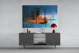 Abstract Silhouette Glass Wall Art