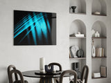 Blue Lights Glass Wall Art