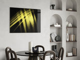 Yellow Lights Glass Wall Art