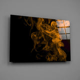 Orange Smoke Glass Wall Art