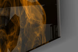 Orange Smoke Glass Wall Art