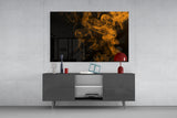 Orange Smoke Glass Wall Art