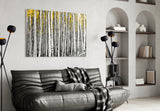 Yellow Forest Glass Wall Art