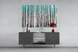 Blue Forest Glass Wall Art