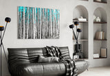 Blue Forest Glass Wall Art