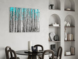 Blue Forest Glass Wall Art