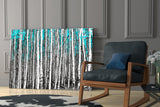 Blue Forest Glass Wall Art