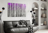 Pink Forest Glass Wall Art