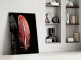 Tile Feather Glass Wall Art