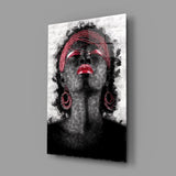 Woman and Red Glass Wall Art