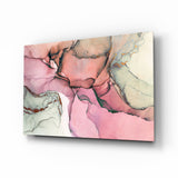 Pink Marble Pattern Glass Wall Art