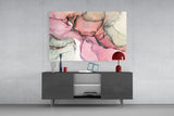 Pink Marble Pattern Glass Wall Art