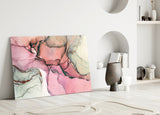 Pink Marble Pattern Glass Wall Art