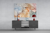 Soft Marble Pattern Glass Wall Art