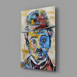 Charlie Chaplin Glass Wall Art