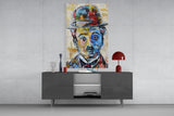 Charlie Chaplin Glass Wall Art