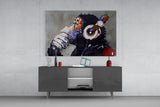 Thinking Monkey Glass Wall Art