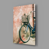 Bicycle Basket Glass Wall Art