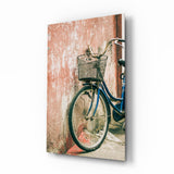 Bicycle Basket Glass Wall Art