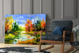 Colorful Autumn Glass Wall Art