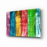 Colored Wood Glass Wall Art