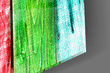 Colored Wood Glass Wall Art