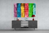 Colored Wood Glass Wall Art