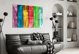 Colored Wood Glass Wall Art