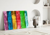 Colored Wood Glass Wall Art