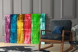 Colored Wood Glass Wall Art