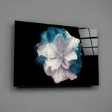 Blue Flower Glass Wall Art