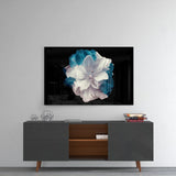 Blue Flower Glass Wall Art