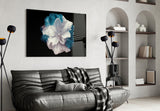 Blue Flower Glass Wall Art