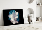 Blue Flower Glass Wall Art