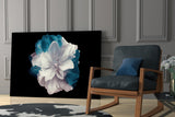 Blue Flower Glass Wall Art