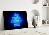 “The Right Time Is Now” Glass Wall Art