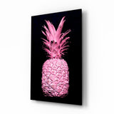 Ananas rose Impression sur verre