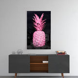 Pink Pineapple Glass Wall Art