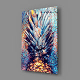 Colored Pineapple Glass Wall Art