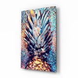 Ananas coloré Impression sur verre