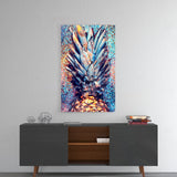 Colored Pineapple Glass Wall Art