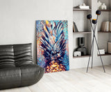 Colored Pineapple Glass Wall Art