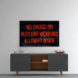 “No drugs” Glass Wall Art