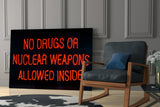 “No drugs” Glass Wall Art