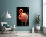 Flamingo Glass Wall Art