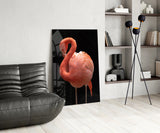 Flamingo Glass Wall Art