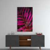 Purple Leaf Glass Wall Art