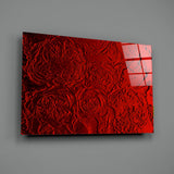 Rose Patterned Glass Wall Art