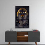 Gold Woman Glass Wall Art