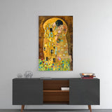 Gustav Klimt "The Kiss" Glass Wall Art